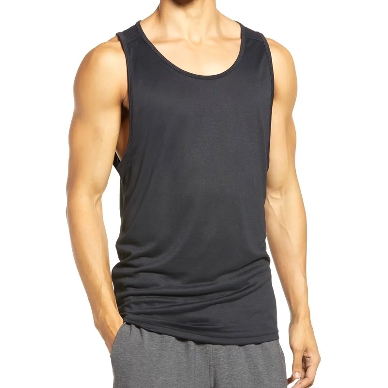 Men’s Charcoal Grey Sleeveless Performance Training Tank Top Product image