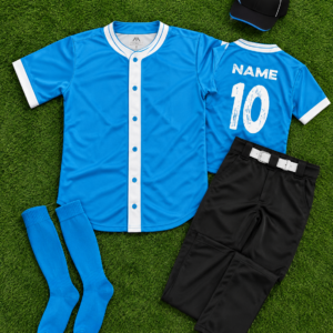 Custom Blue Black Baseball Uniform Set – NAME 10