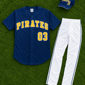 Custom Navy Pirates Baseball Uniform Set – No. 03