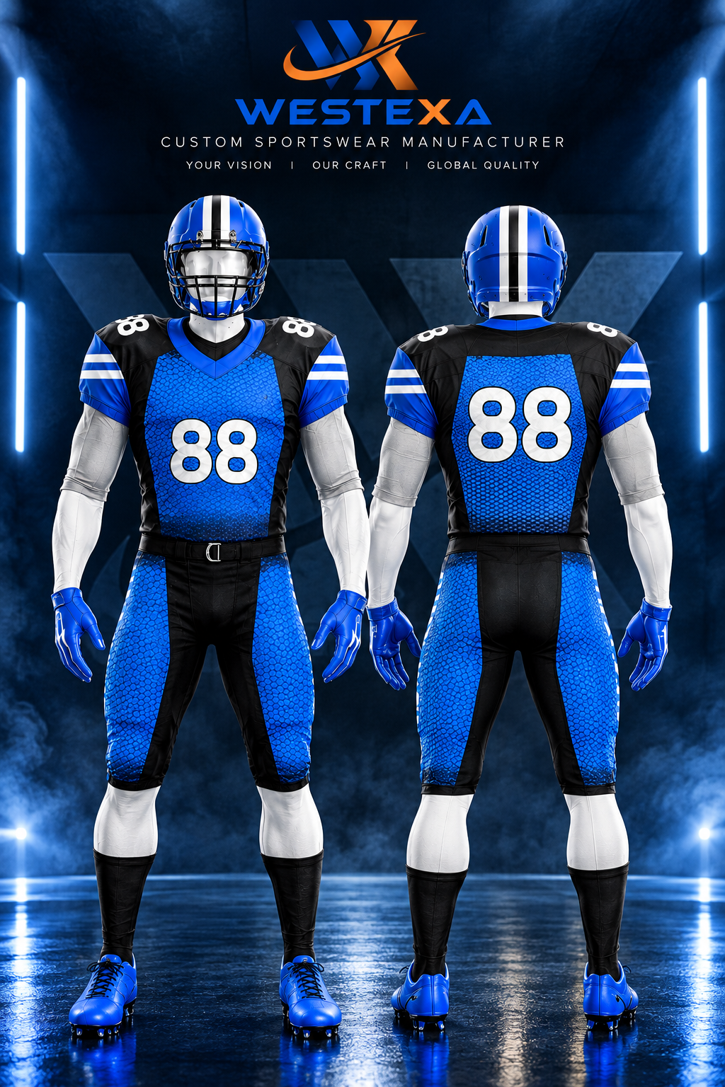 FU-001 | Royal Blue Football Uniform