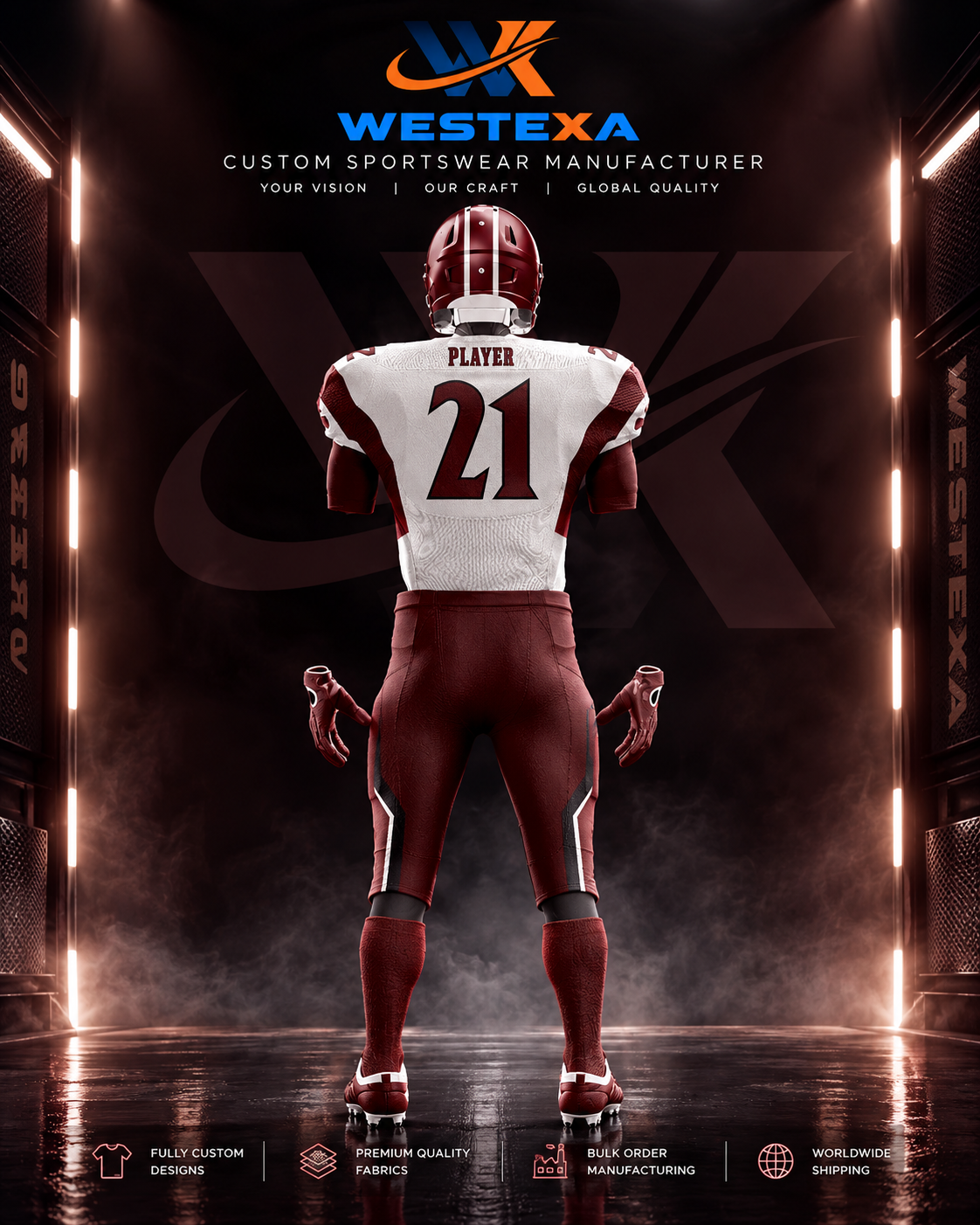 FU-008 | Maroon Football Uniform