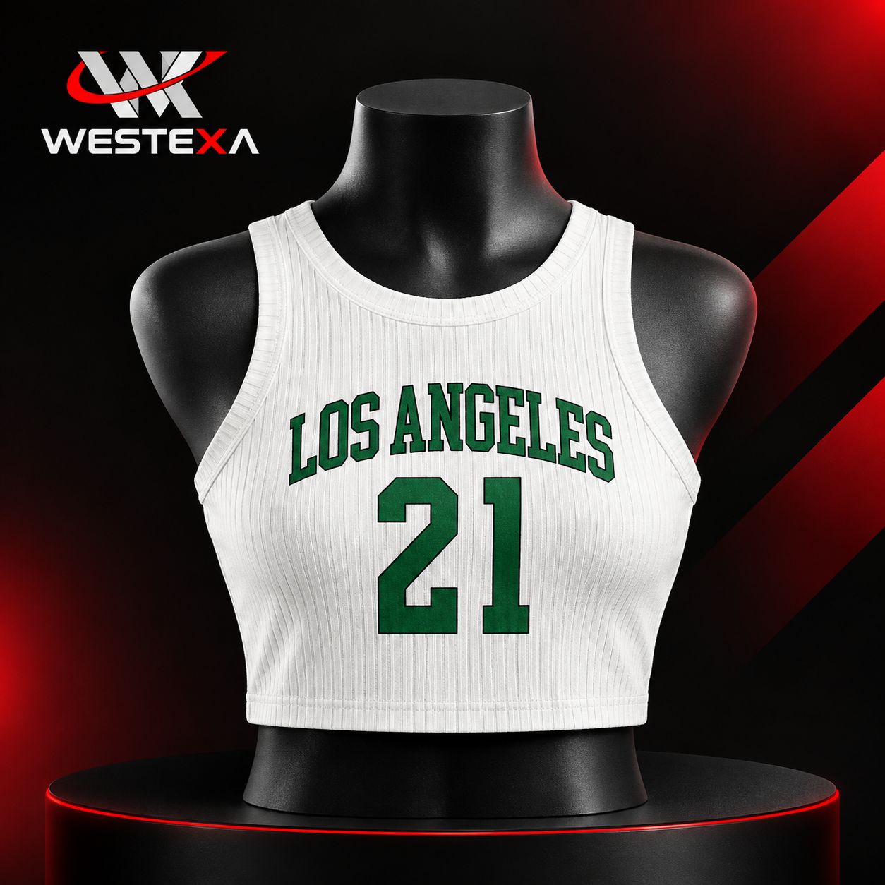 WESTEXA Ribbed Athletic Crop Tank Product image