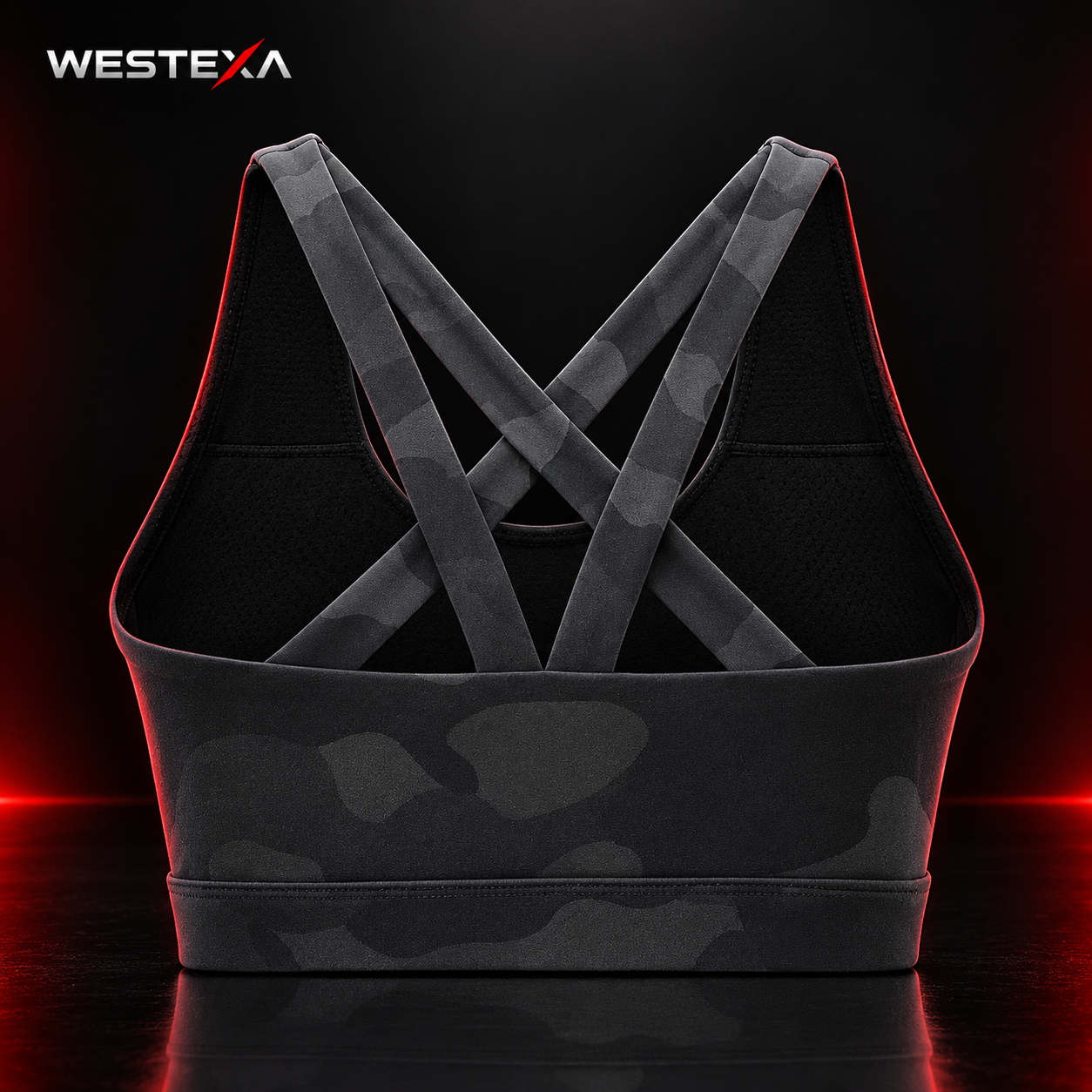 WEX-01 — Navy Blue Performance Sports Bra Product image