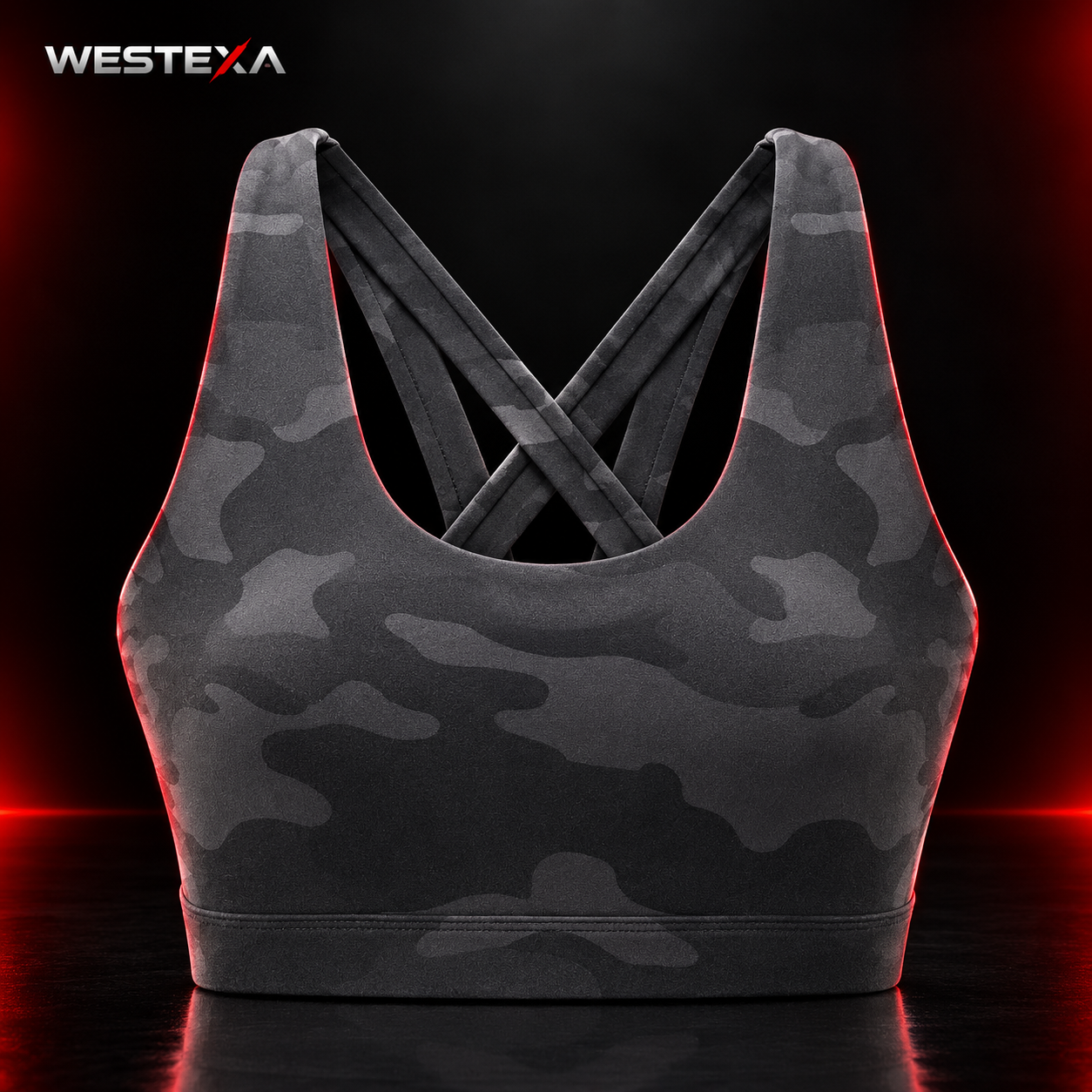 WEX-01 — Navy Blue Performance Sports Bra Product image