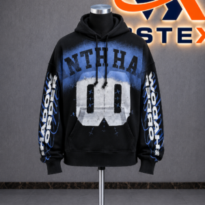 Bloodshot Black Wash Crop Hoodie