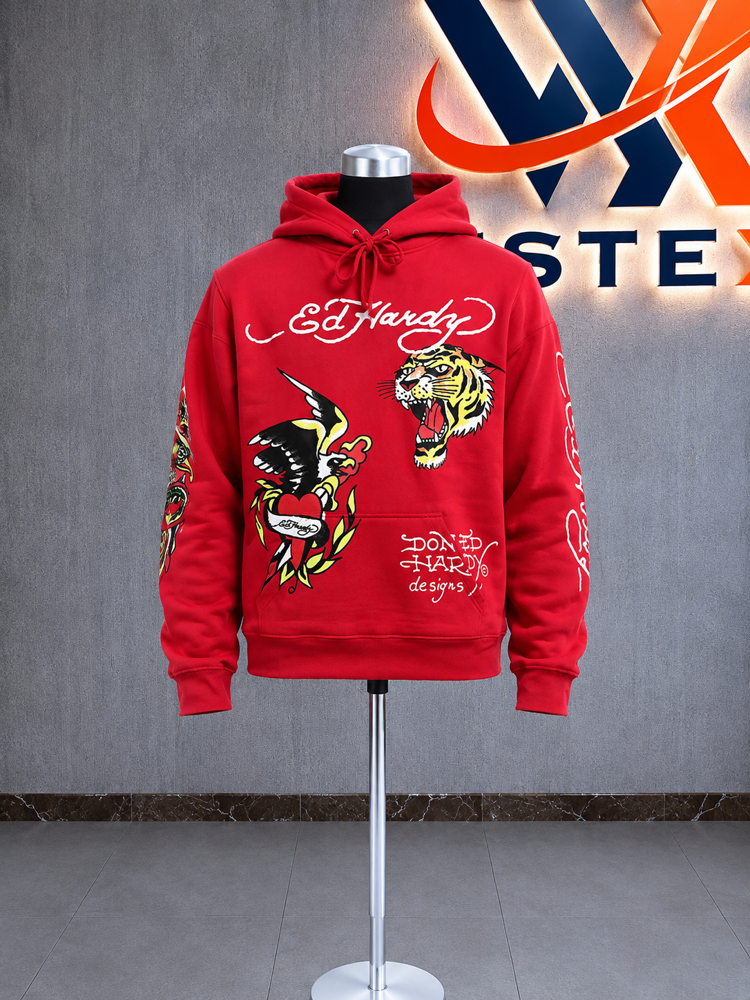 Eagle Tiger Red Hoodie