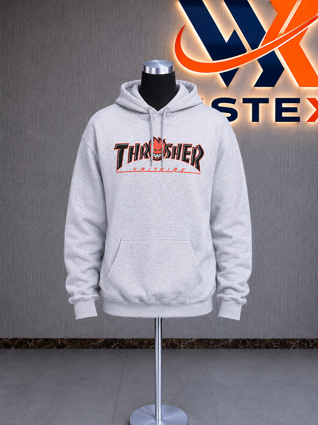 Bighead Outline Grey Hoodie
