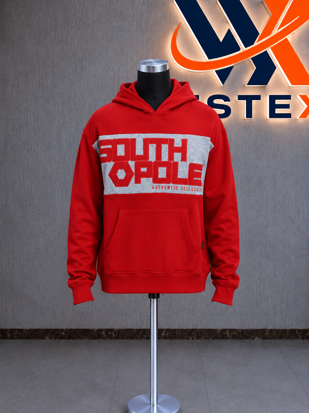Logo Red Grey Hoodie