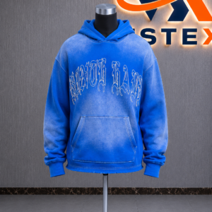 Fein Blue Wash Crop Hoodie