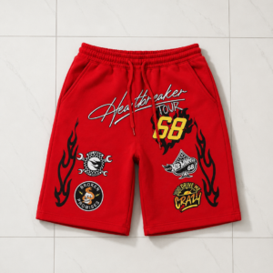 Hot Wheels Heartbreaker Red Sweat Shorts
