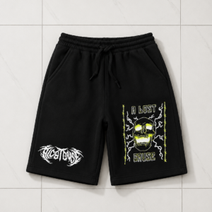 A Lost Cause High Voltage Black Sweat Shorts
