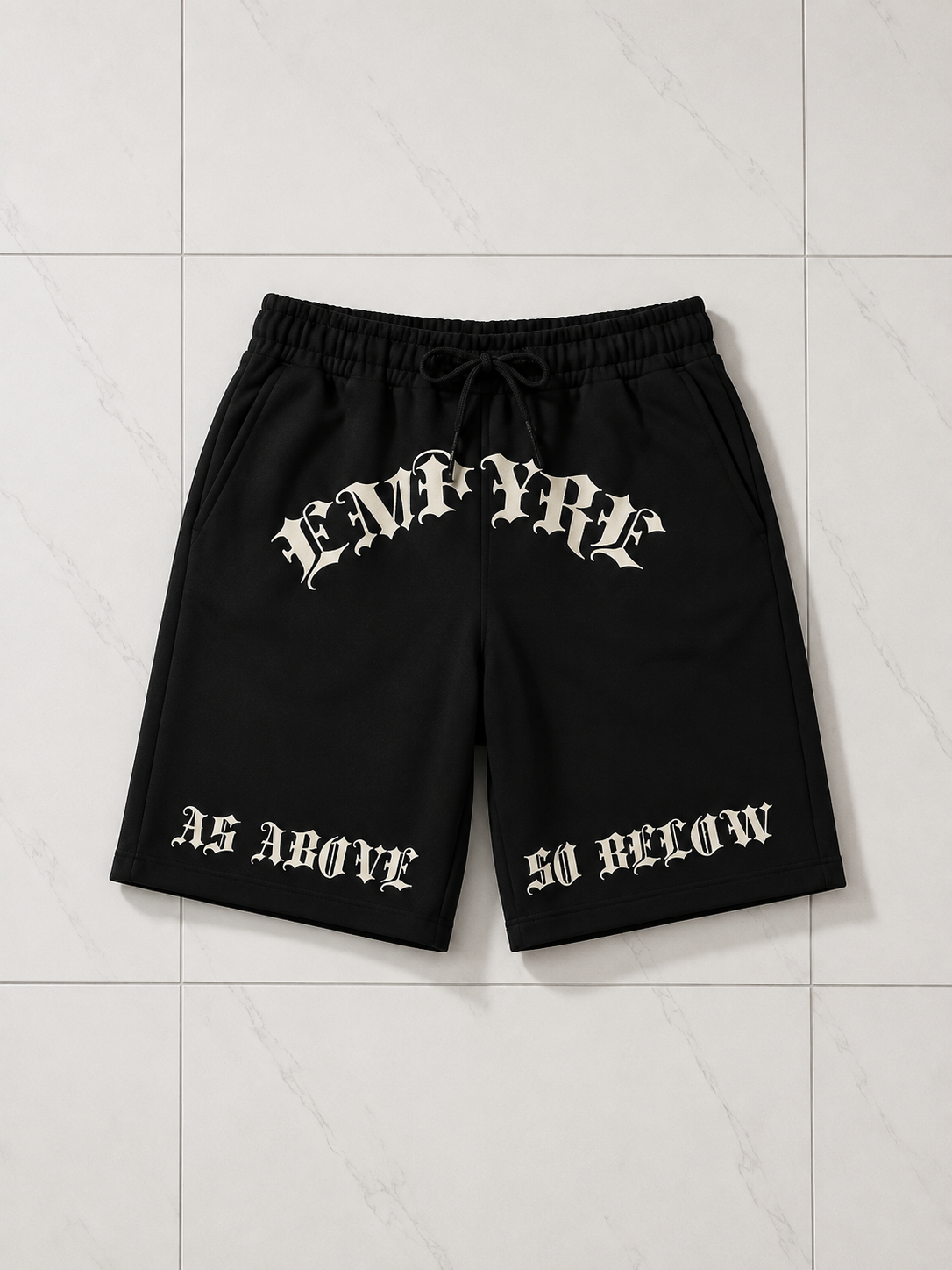 Edges Black Shorts