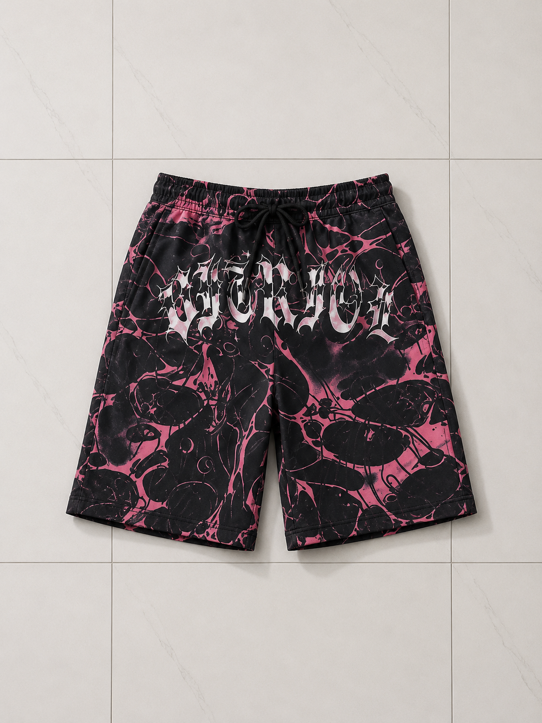 Marble Black Board Shorts