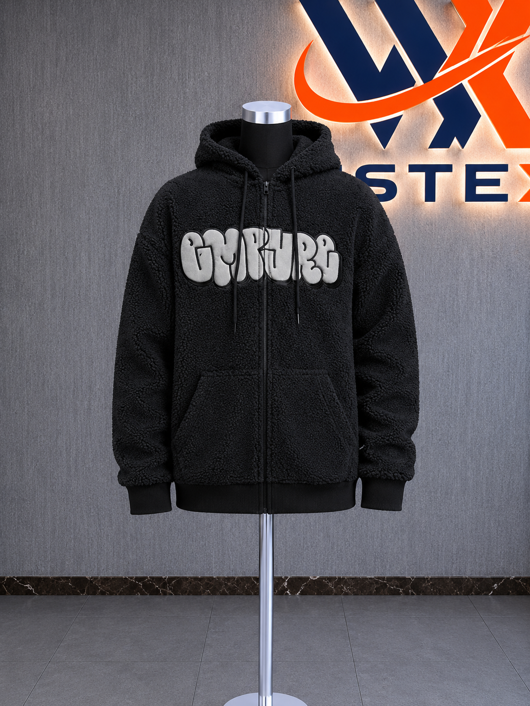 Sherpa Black Hoodie