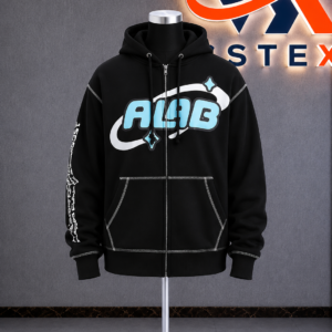 Dark Web Black Zip Hoodie