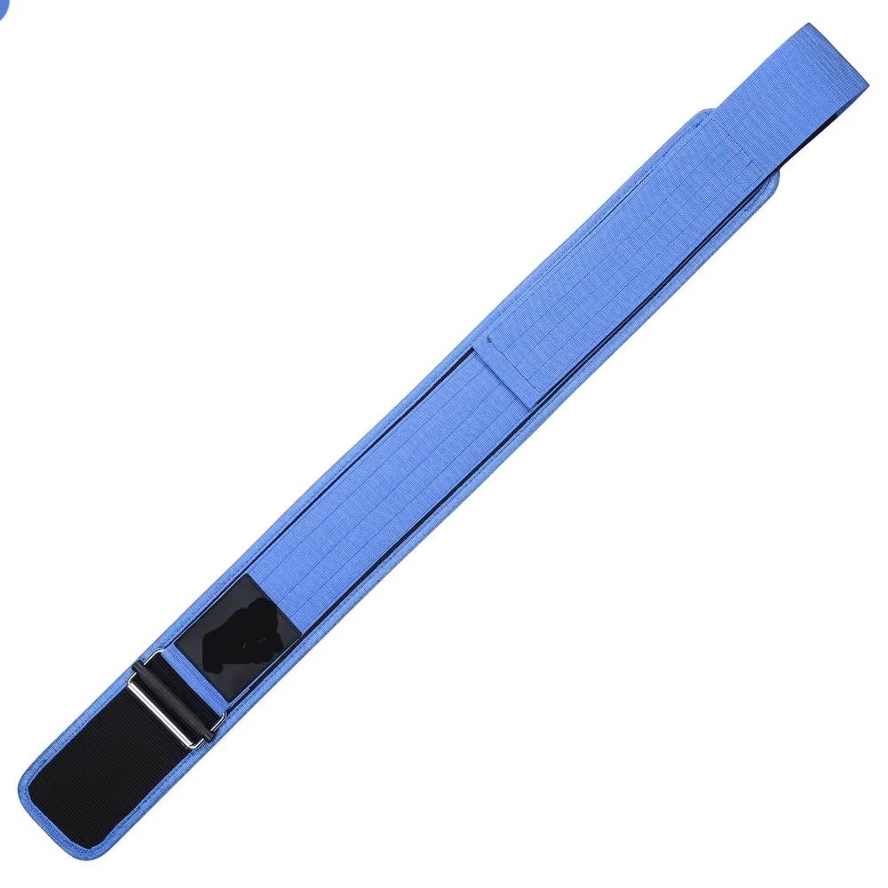 Sky Blue & Black Weightlifting Belt – Adjustable Gym Fitness, Powerlifting & Strength Training Support Belt Product