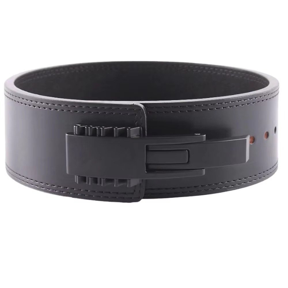Black Leather Lever Powerlifting Belt Product image