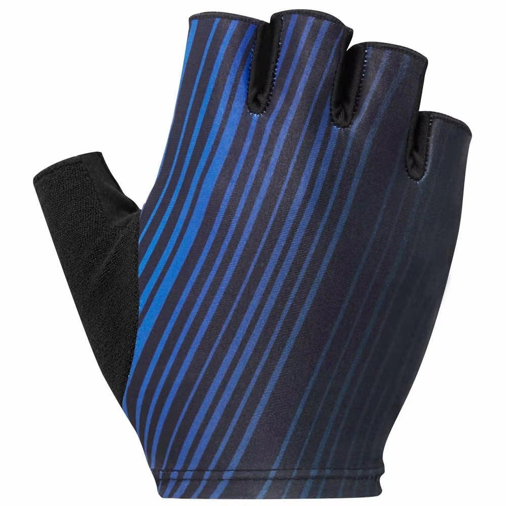 Professional Cycling Gloves with Sublimated Gradient Stripes – Blue & Black Product image