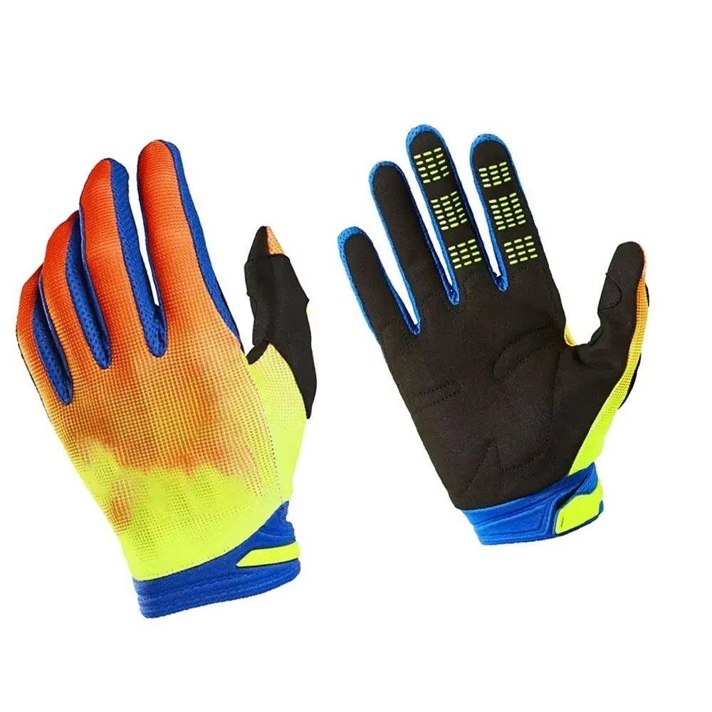 High Visibility Orange & Blue Work Gloves – Durable Protective Safety Gloves for Construction, Gardening & General