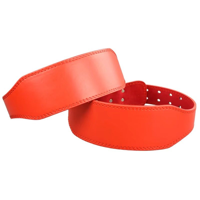 Red Leather Double-Prong Powerlifting Belt Product image