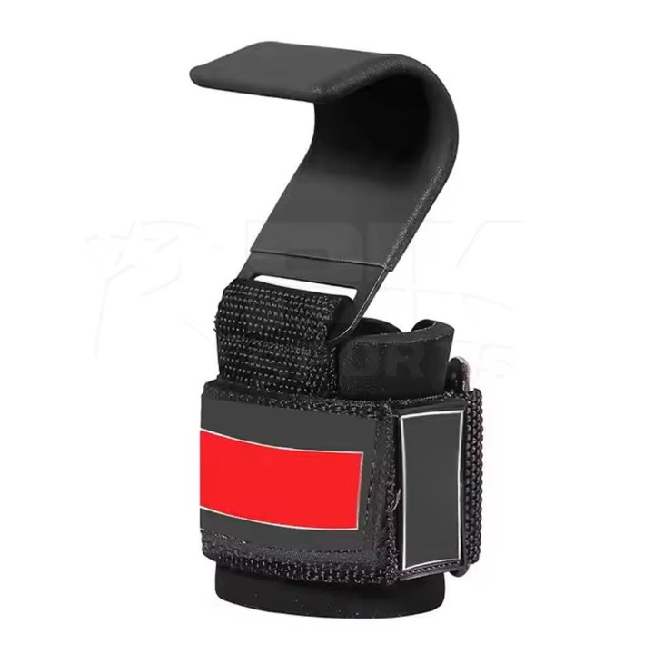 Professional Gym Lifting Straps with Steel Hooks and Branded Support – Non-Slip Hand Grips for Bodybuilding Product image