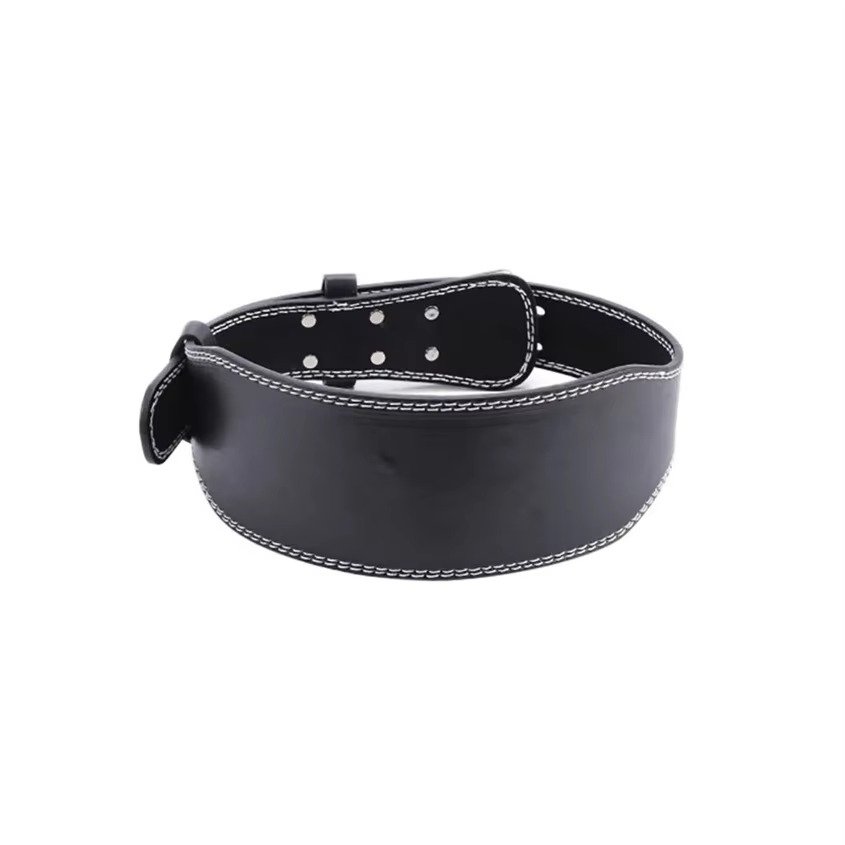 Black Leather Double-Prong Powerlifting Belt Product image