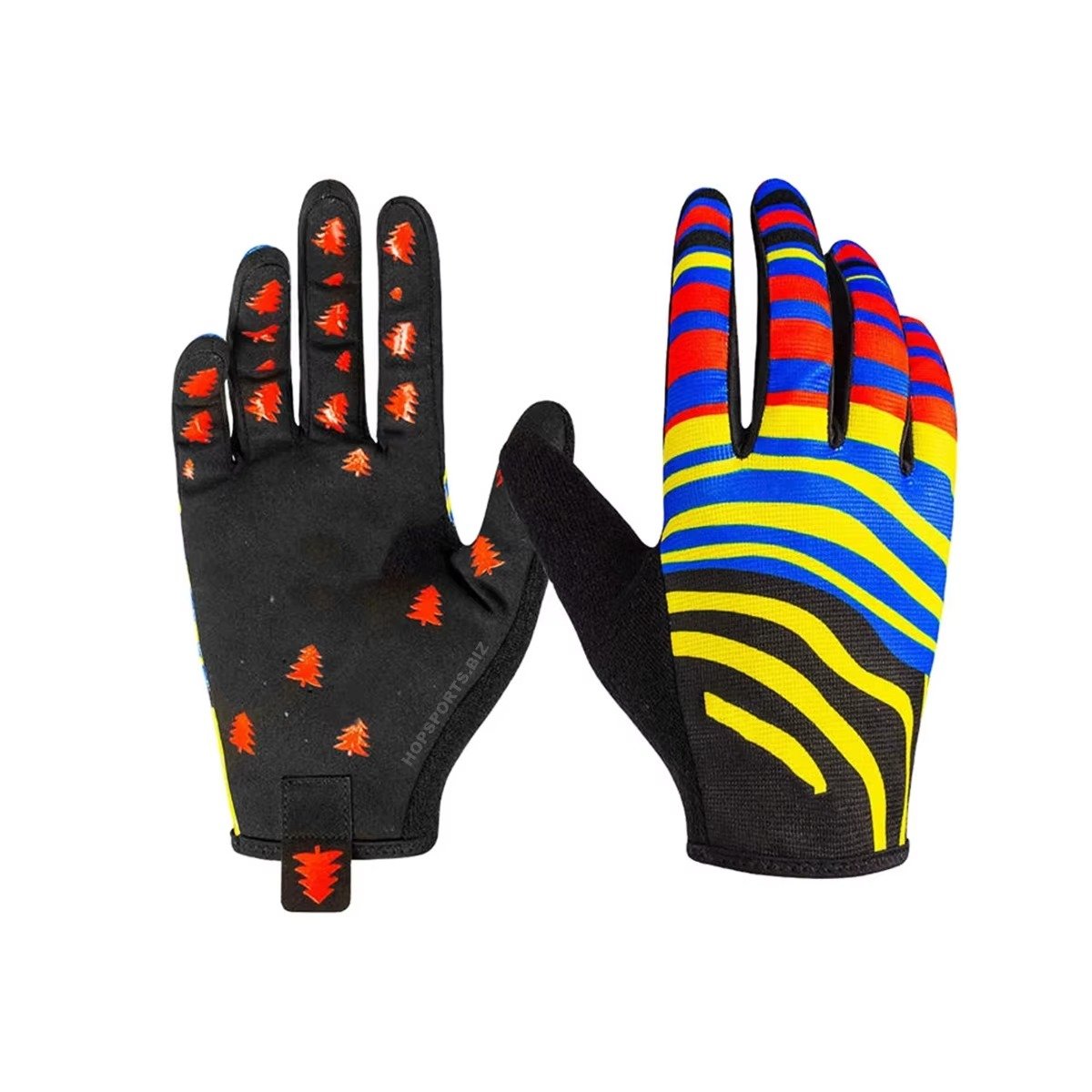 Premium Cycling Gloves – Black & Grey with Blue Accents Product image