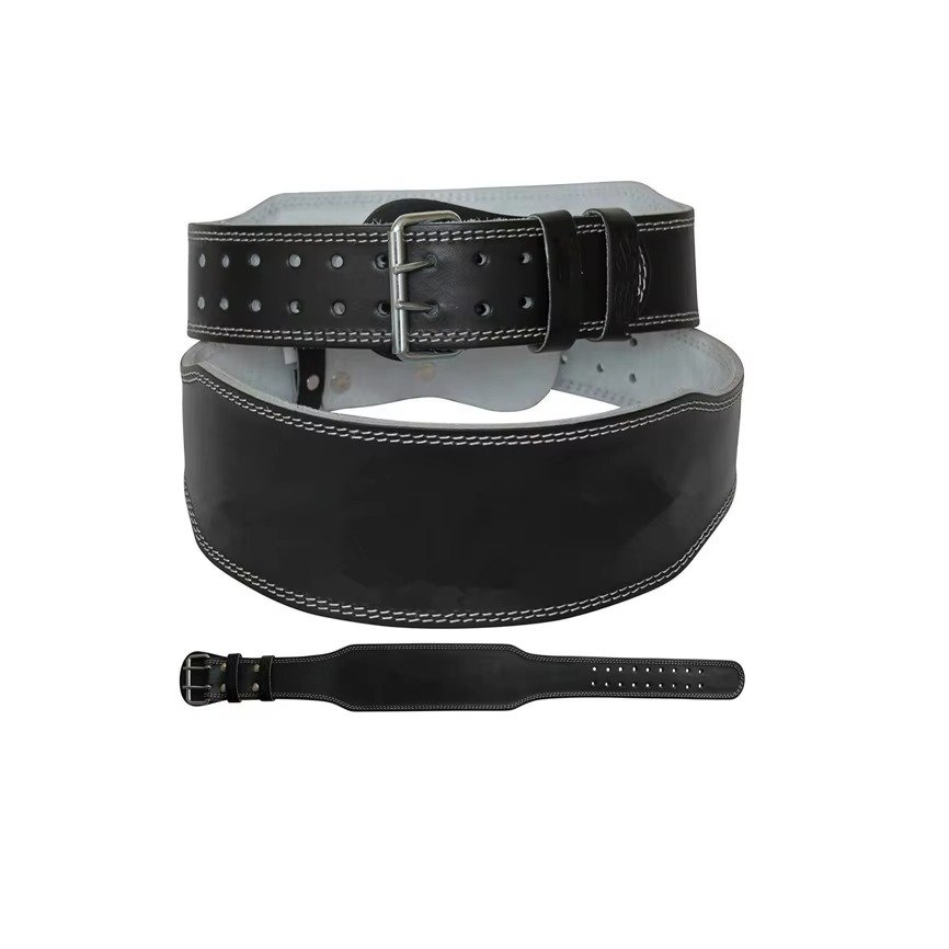 Black Leather Double-Prong Powerlifting Belt Product image